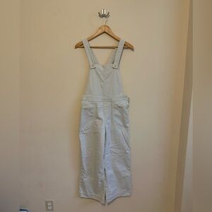Women's Stand Up Cropped Overalls in Dyno White